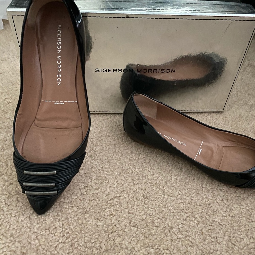 Sigerson Morrison patent ballet flats